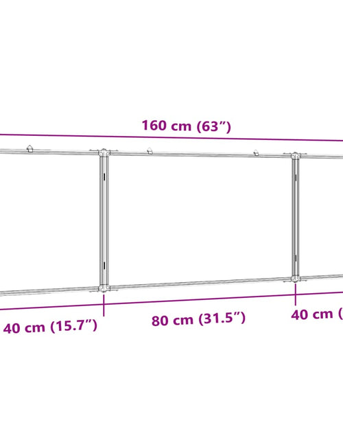 Încărcați imaginea în vizualizatorul Galerie, Tablă magnetică pliabilă, alb, 160x60x1,7 cm, aluminiu
