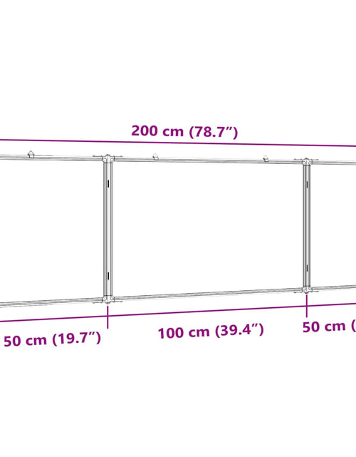 Încărcați imaginea în vizualizatorul Galerie, Tablă magnetică pliabilă, alb, 200x60x1,7 cm, aluminiu
