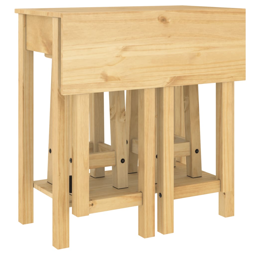 Set mobilier de bar, 3 piese, lemn masiv de pin