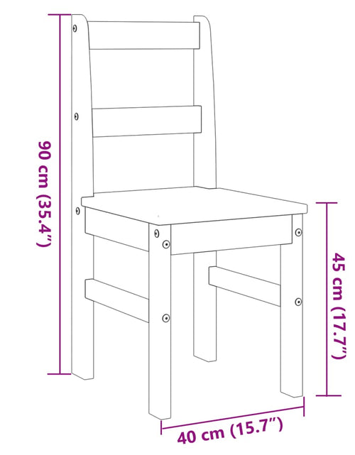 Încărcați imaginea în vizualizatorul Galerie, Scaune de bucătărie Panama, 2 buc., 40x46x90 cm lemn masiv pin
