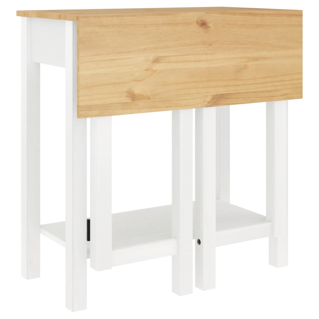 Set mobilier de bar, 5 piese, alb, lemn masiv de pin