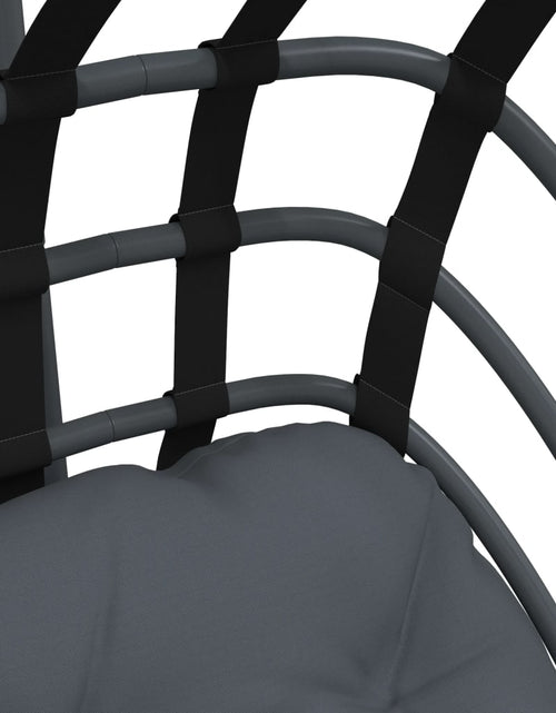 Încărcați imaginea în vizualizatorul Galerie, Suport pentru scaun suspendat tip ou, antracit, oțel

