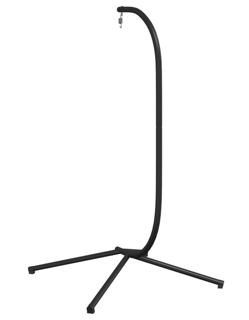 Încărcați imaginea în vizualizatorul Galerie, Suport pentru scaun suspendat tip ou, negru, oțel
