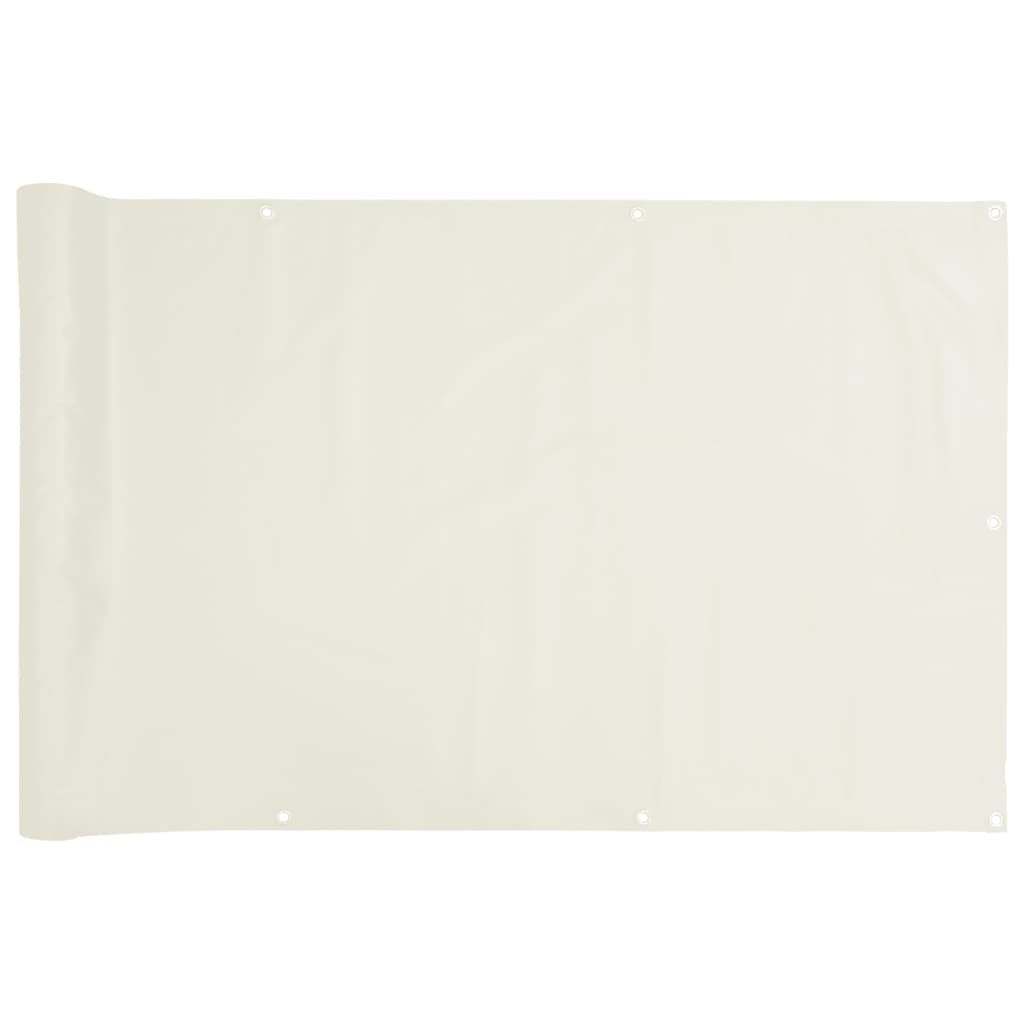 Paravan de grădină, alb, 500x75 cm, PVC