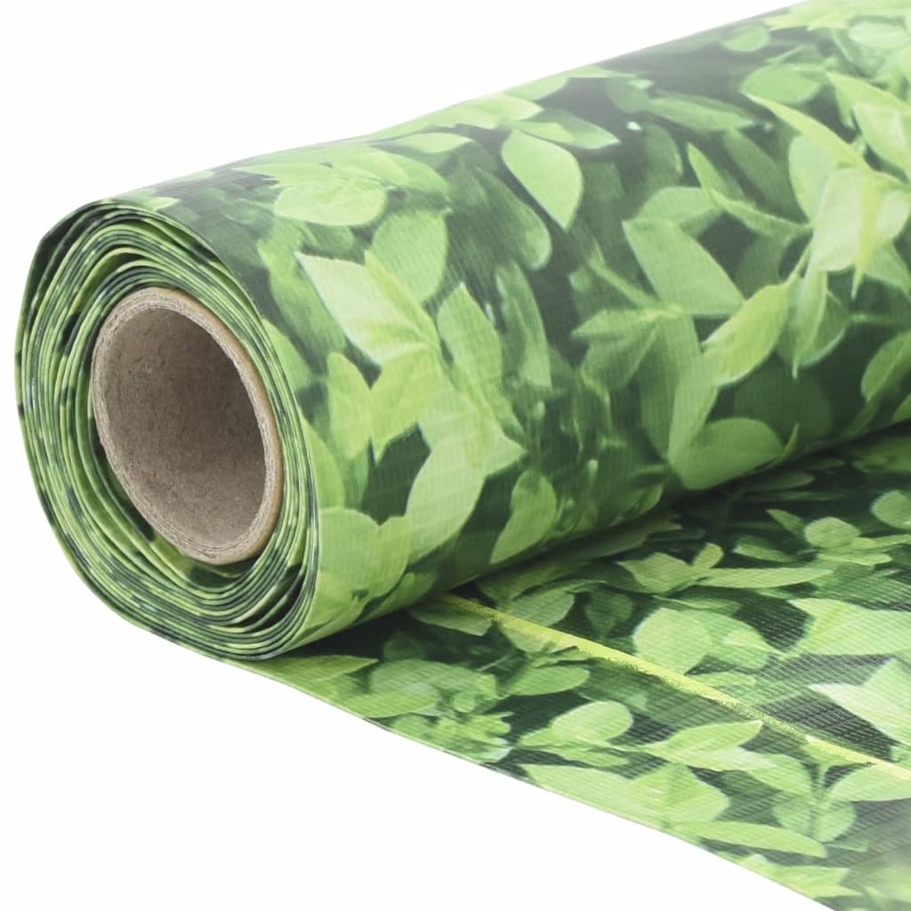 Paravan de grădină cu aspect de plantă, verde, 300x75 cm PVC