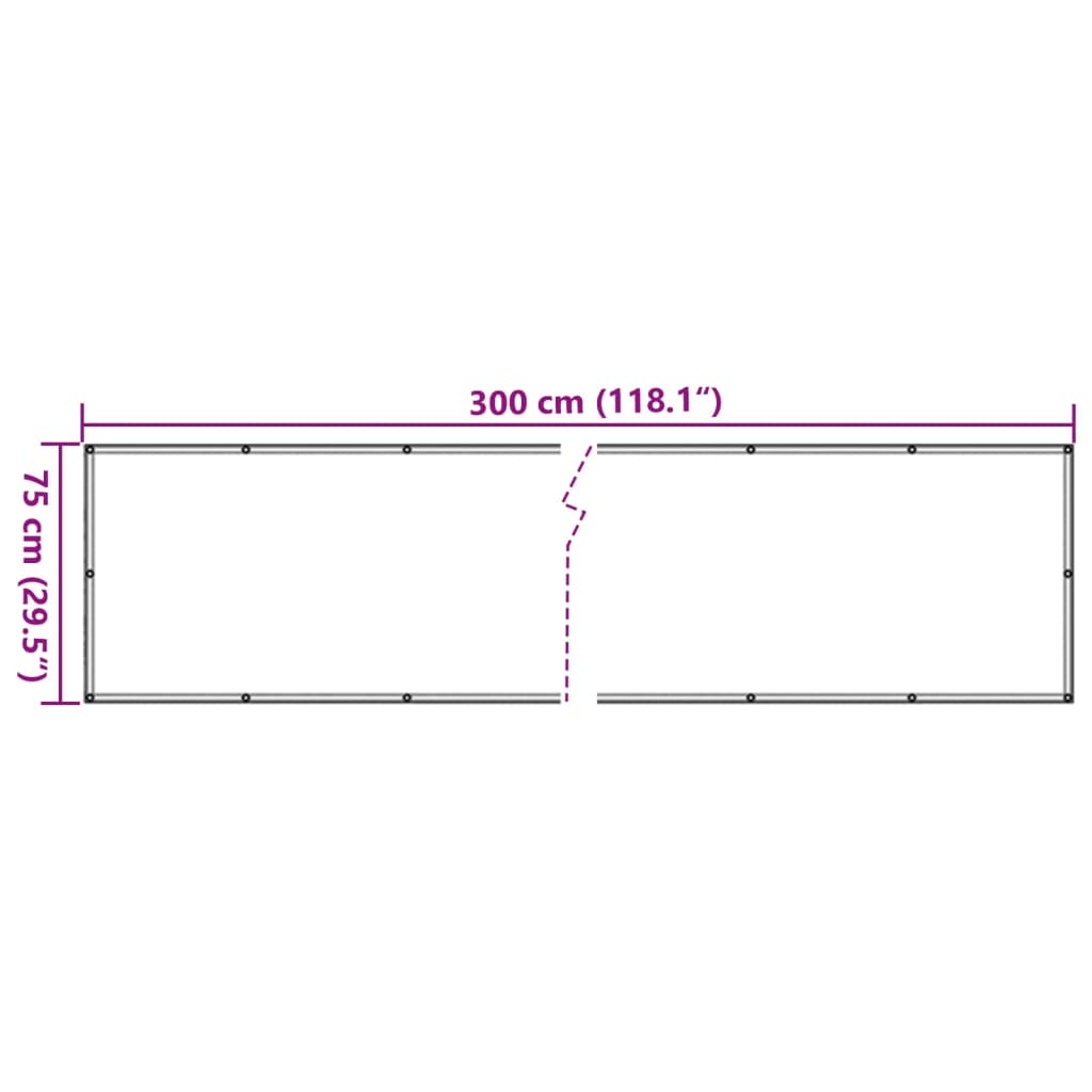 Paravan de grădină cu aspect de plantă, verde, 300x75 cm PVC