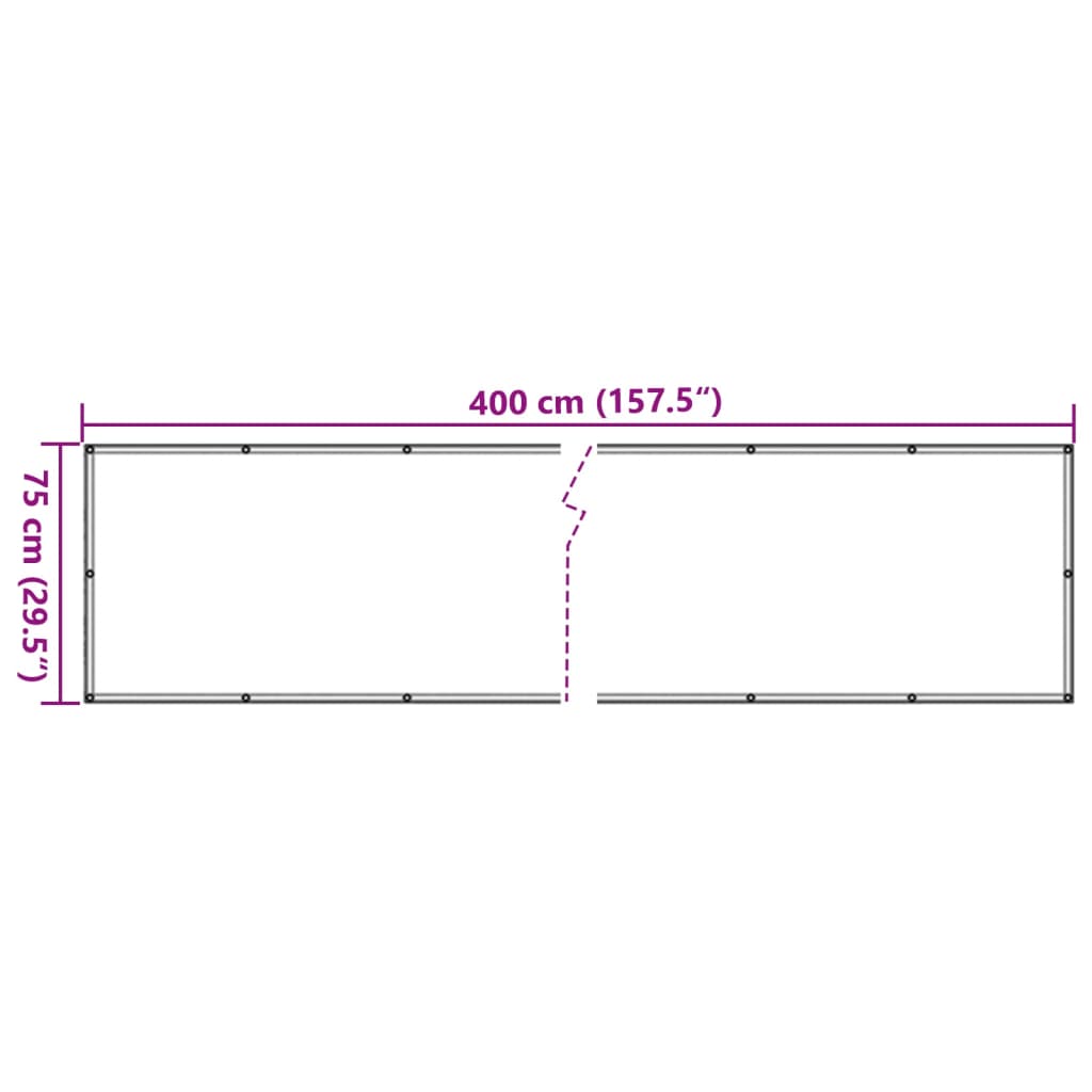 Paravan de grădină cu aspect de piatră, gri, 400x75 cm PVC