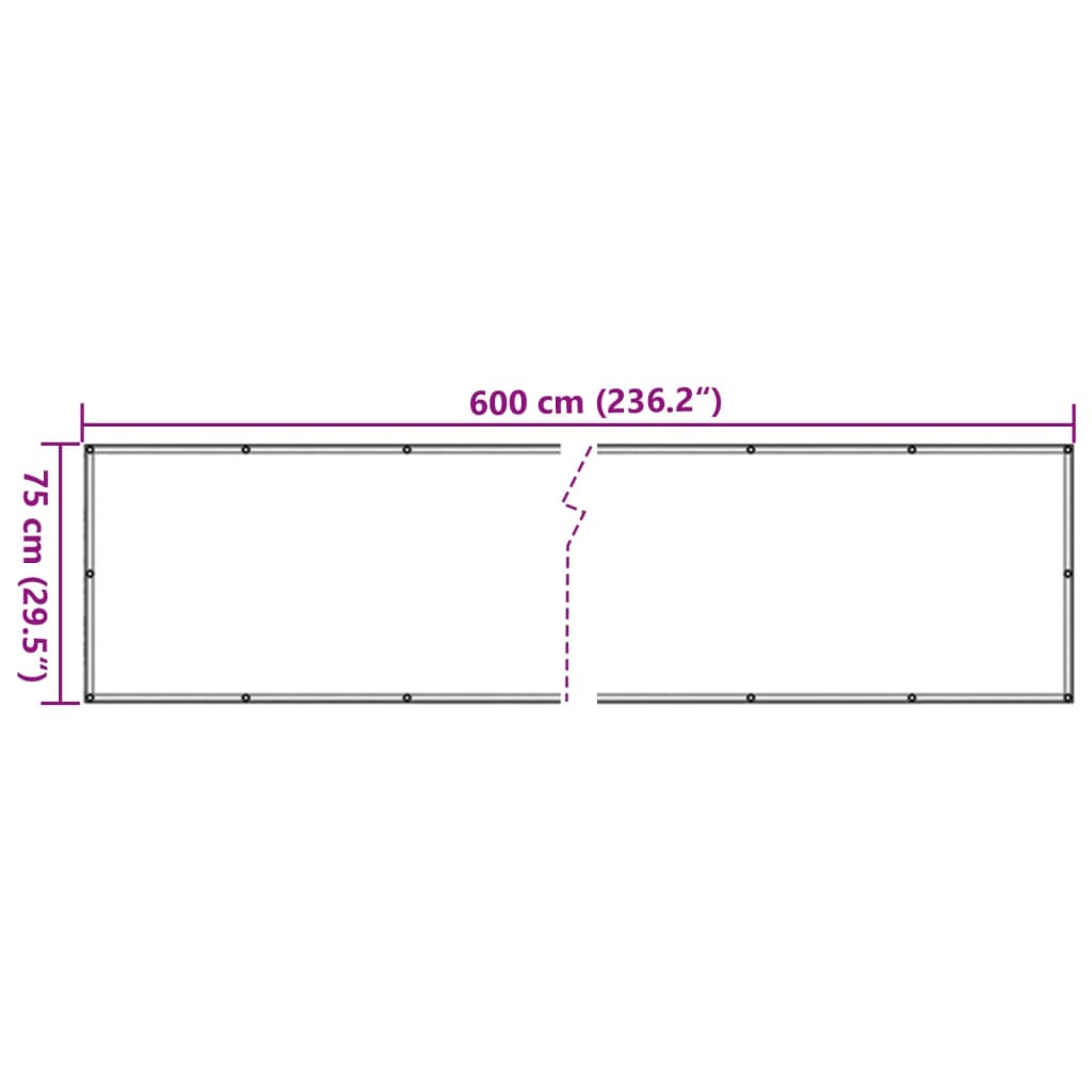 Paravan de grădină cu aspect de piatră, 600x75 cm PVC