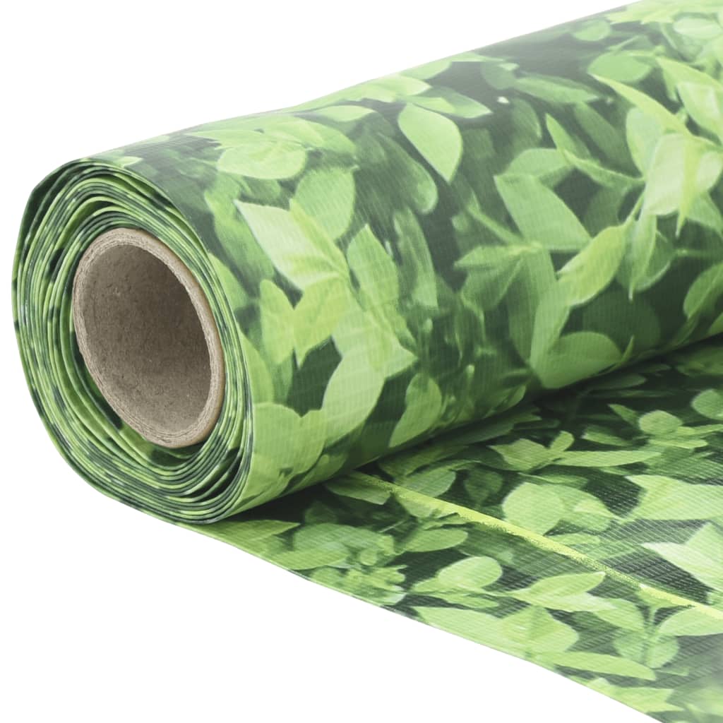 Paravan de grădină cu aspect de plantă, verde, 300x90 cm, PVC