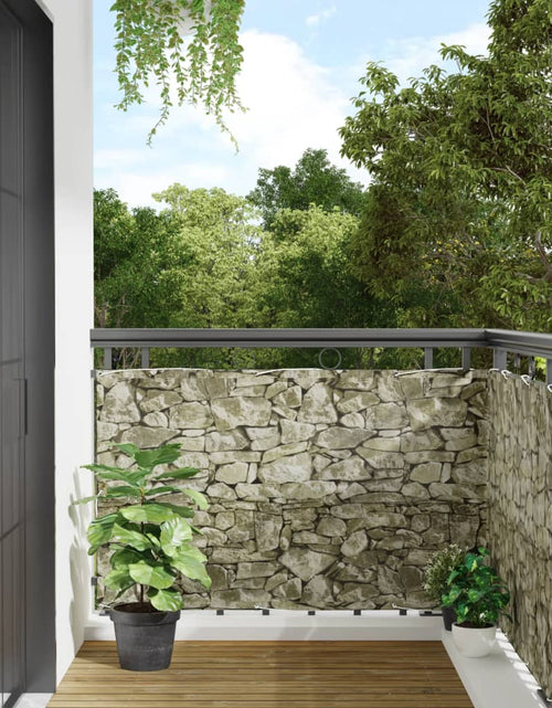 Încărcați imaginea în vizualizatorul Galerie, Paravan de grădină cu aspect de piatră, gri, 500x90 cm PVC
