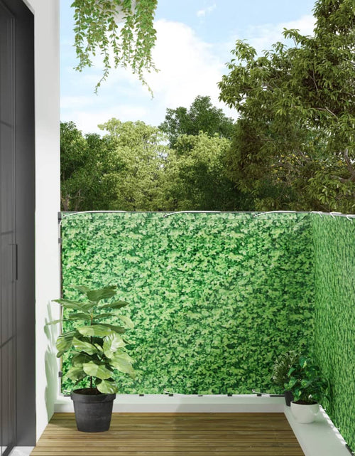 Загрузите изображение в средство просмотра галереи, Paravan de grădină cu aspect de plantă, verde, 500x120 cm, PVC
