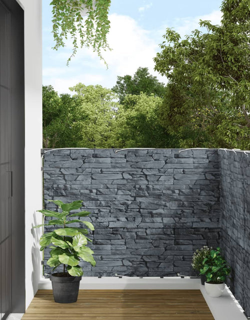 Încărcați imaginea în vizualizatorul Galerie, Paravan de grădină cu aspect de piatră, gri, 300x120 cm PVC
