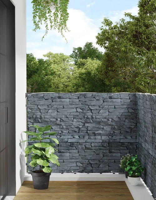 Загрузите изображение в средство просмотра галереи, Paravan de grădină cu aspect de piatră, gri, 800x120 cm PVC
