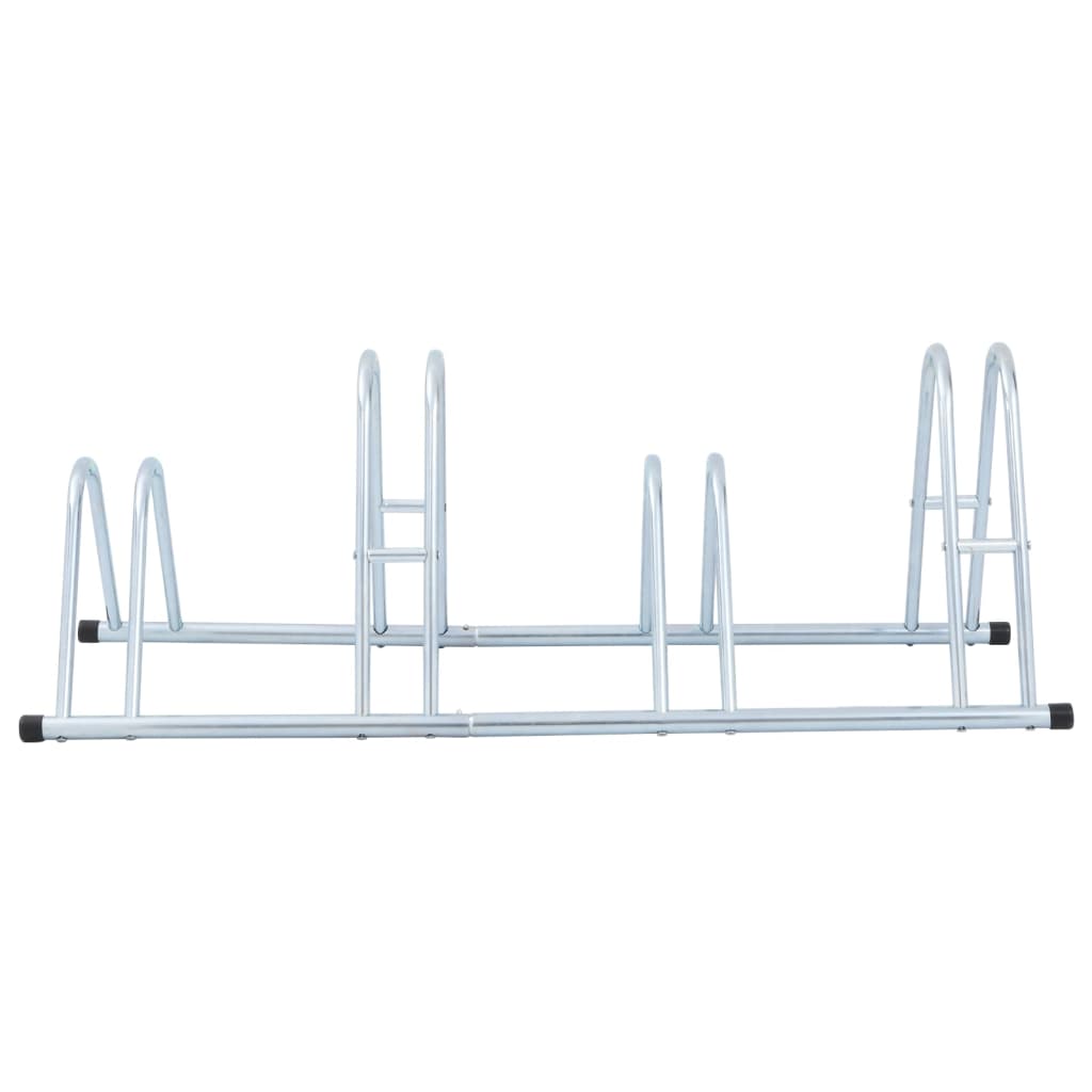 Suport de sine stătător pentru 4 biciclete, oțel galvanizat