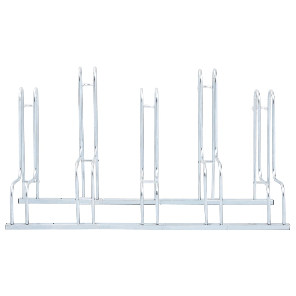 Suport pentru 5 biciclete de sine stătător, oțel galvanizat
