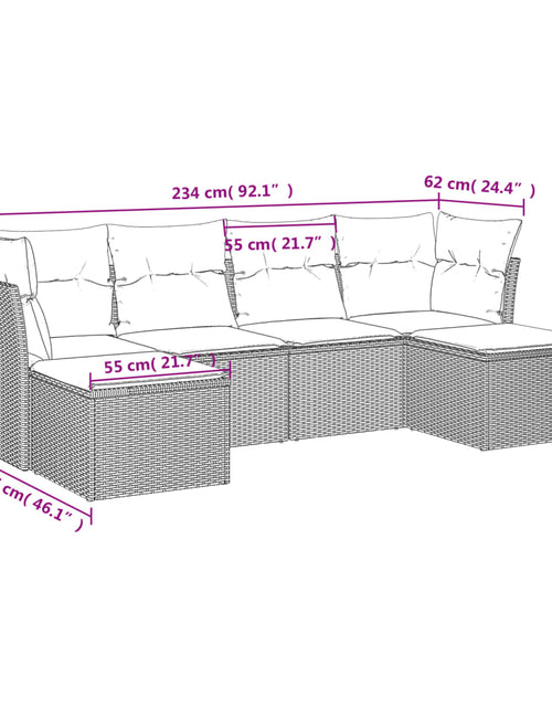 Загрузите изображение в средство просмотра галереи, Set canapele de grădină cu perne, 6 piese, bej, poliratan
