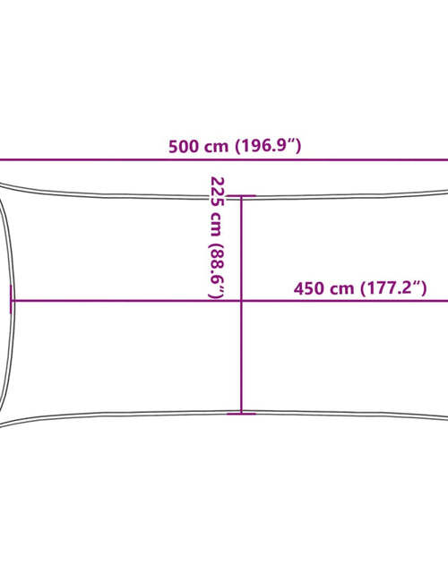 Загрузите изображение в средство просмотра галереи, Pânză parasolar gri deschis dreptunghiular 2,5x5m HDPE 160 g/m²
