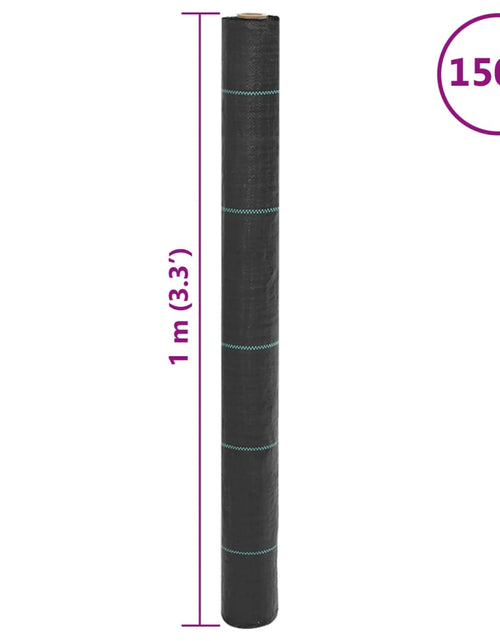 Загрузите изображение в средство просмотра галереи, Membrană antiburuieni, negru, 1x150 m, PP
