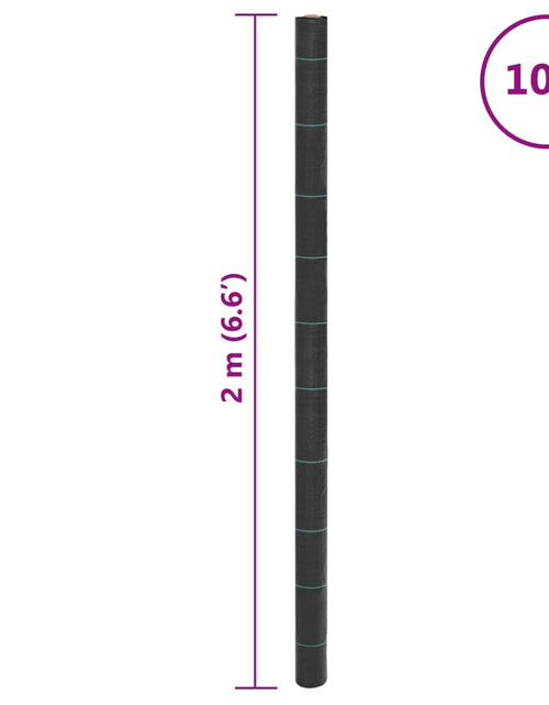 Загрузите изображение в средство просмотра галереи, Membrană antiburuieni, negru, 2x10 m, PP
