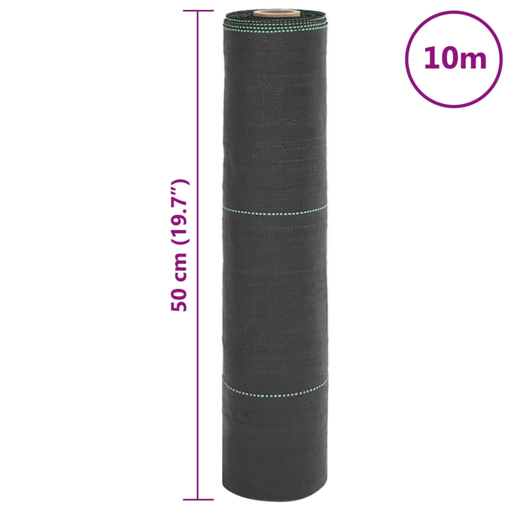 Membrană antiburuieni, negru, 0,5x10 m, PP