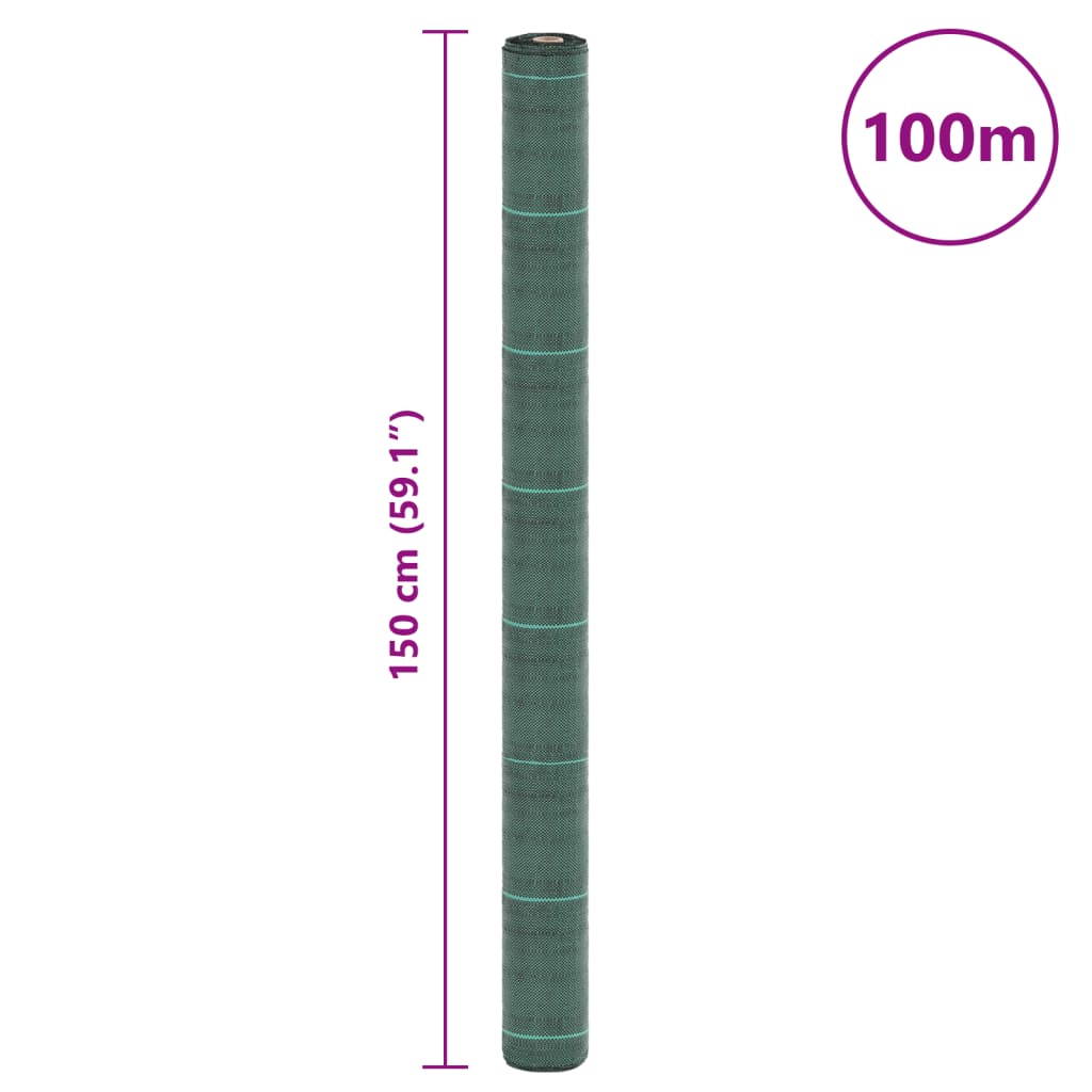Membrană antiburuieni, verde, 1,5x100 m, PP