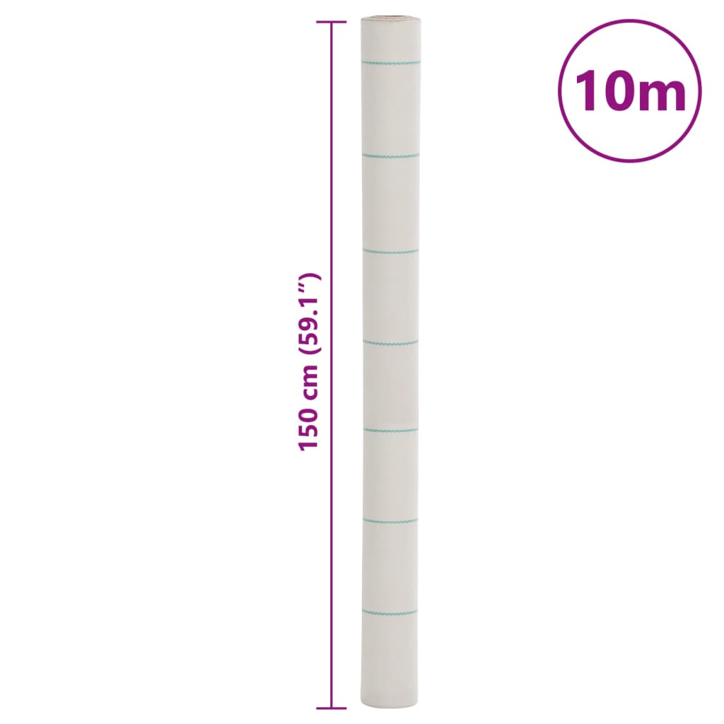 Membrană antiburuieni, alb, 1,5x10 m, PP
