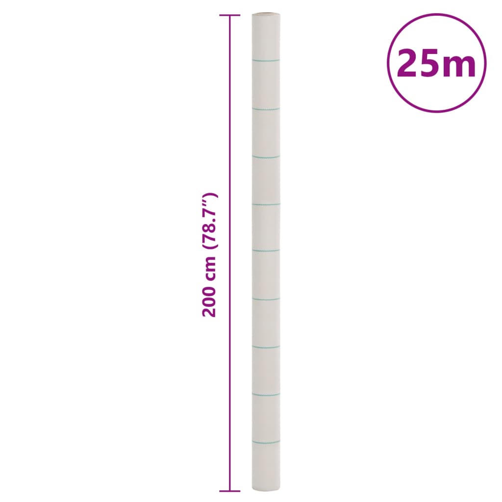 Membrană antiburuieni, alb, 2x25 m, PP
