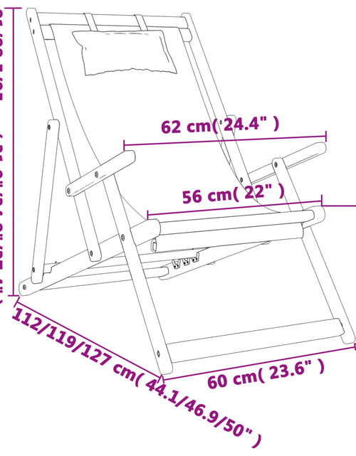 Загрузите изображение в средство просмотра галереи, Scaune de plajă pliante, 2 buc., roșu, material textil
