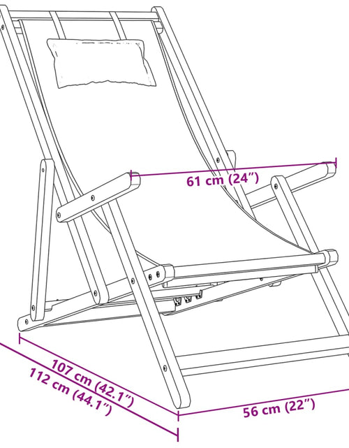 Încărcați imaginea în vizualizatorul Galerie, Scaune de plajă pliabile 2 buc model frunze, textil/lemn masiv
