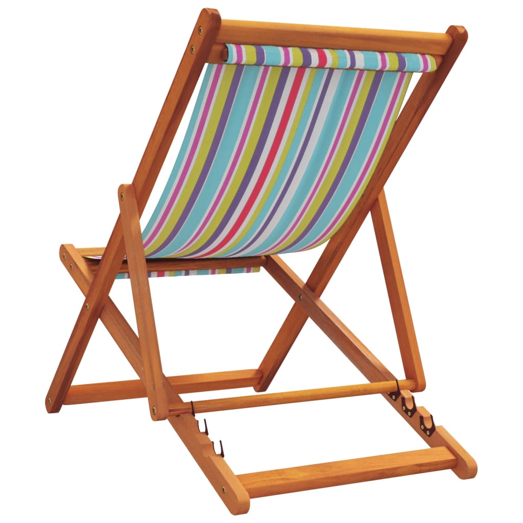 Scaune de plajă pliante, 2 buc., multicolor, material textil - Lando