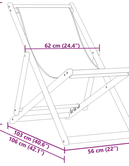 Încărcați imaginea în vizualizatorul Galerie, Scaune de plajă pliabile 2 buc. țesătură gri taupe &amp; lemn masiv
