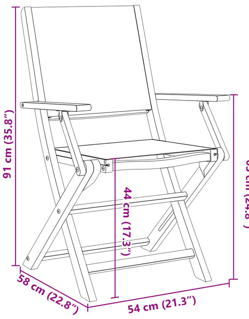 Încărcați imaginea în vizualizatorul Galerie, Scaune de grădină pliabile, 4 buc., textil bej și lemn masiv
