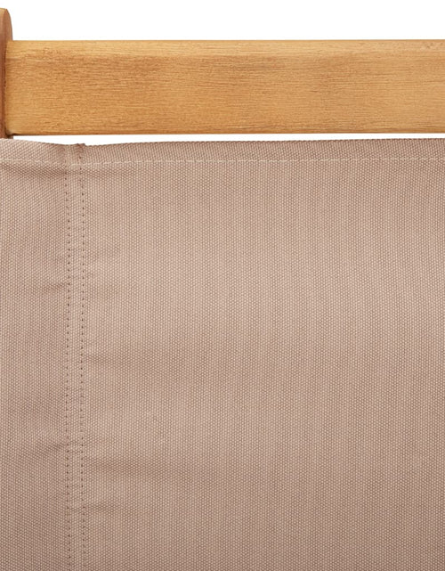 Încărcați imaginea în vizualizatorul Galerie, Scaune de grădină pliabile 4 buc., textil taupe/lemn masiv
