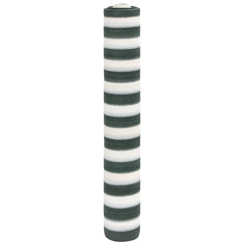 Plasă protecție intimitate, verde/alb, 1x10 m, HDPE, 75 g/m²