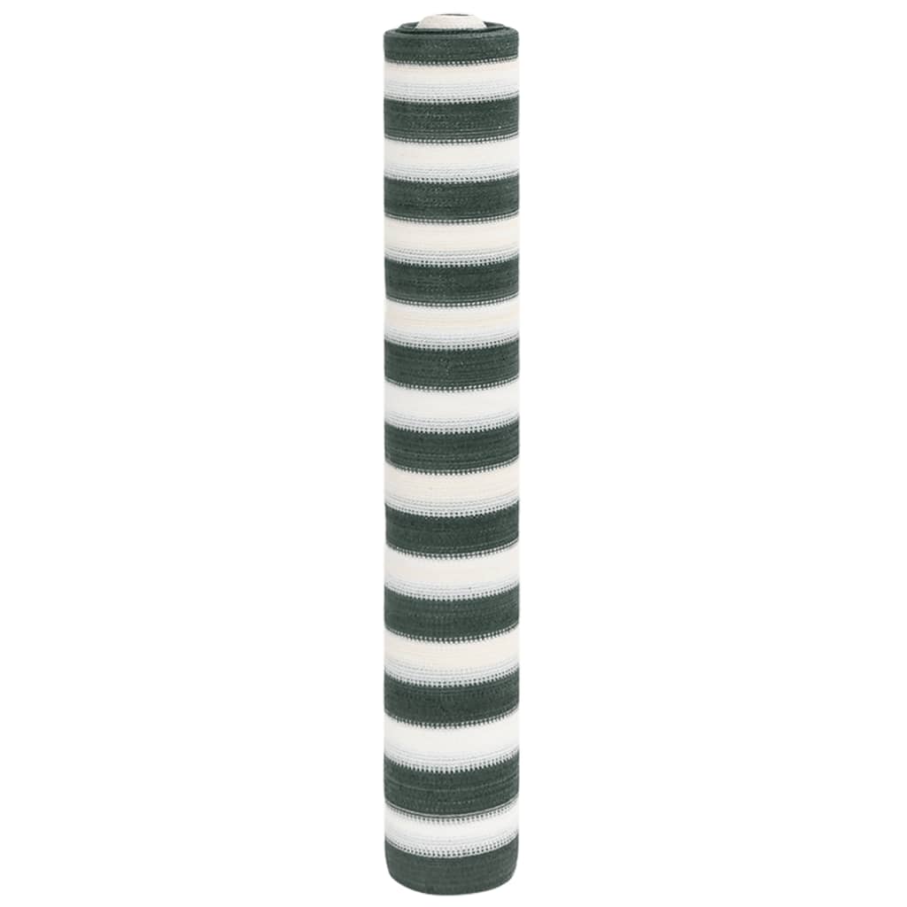 Plasă protecție intimitate, verde/alb, 1x25 m, HDPE, 75 g/m²