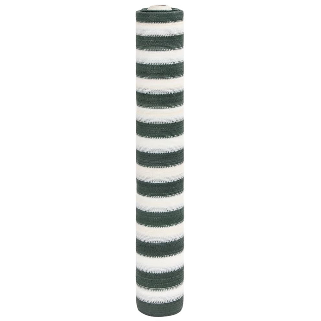 Plasă protecție intimitate, verde/alb, 1,2x10 m, HDPE, 75 g/m²