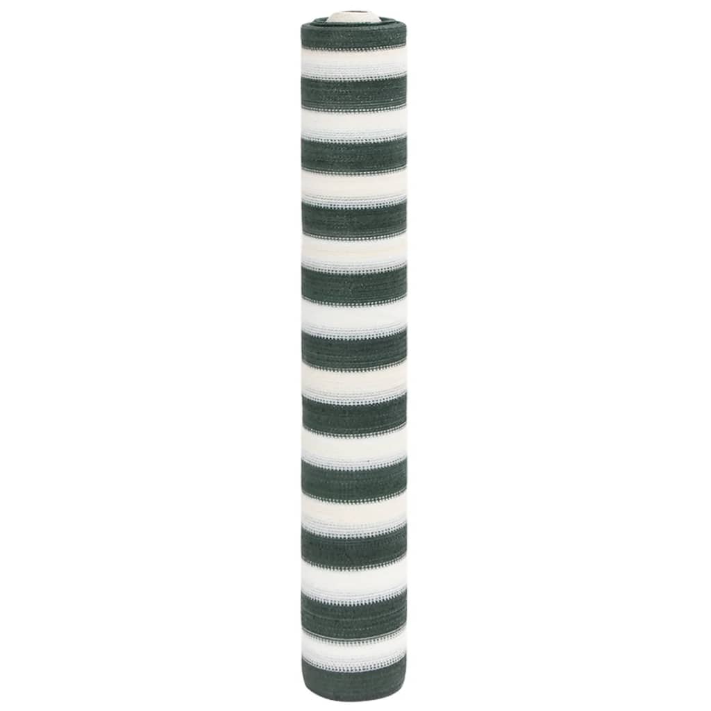 Plasă protecție intimitate, verde/alb, 1,2x25 m, HDPE, 75 g/m²