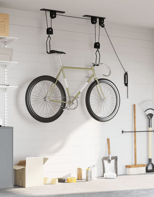 Încărcați imaginea în vizualizatorul Galerie, Palanuri pentru biciclete cu suport pe tavan, 2 buc., 20 kg
