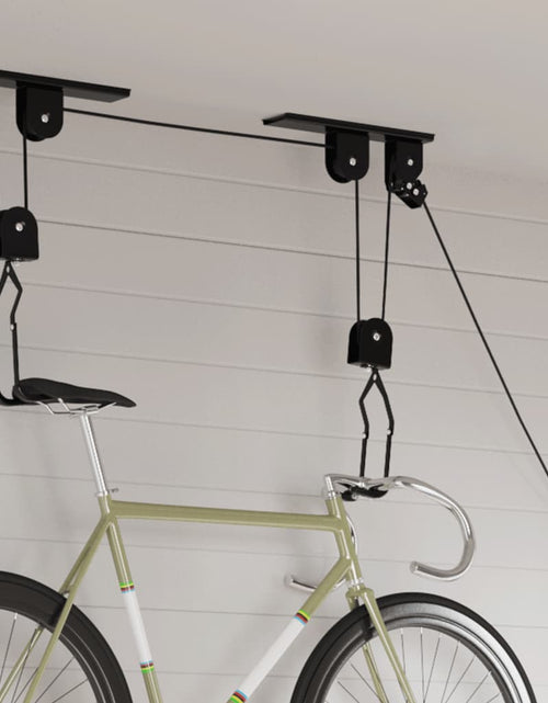 Загрузите изображение в средство просмотра галереи, Palanuri pentru biciclete cu suport pe tavan, 2 buc., 20 kg
