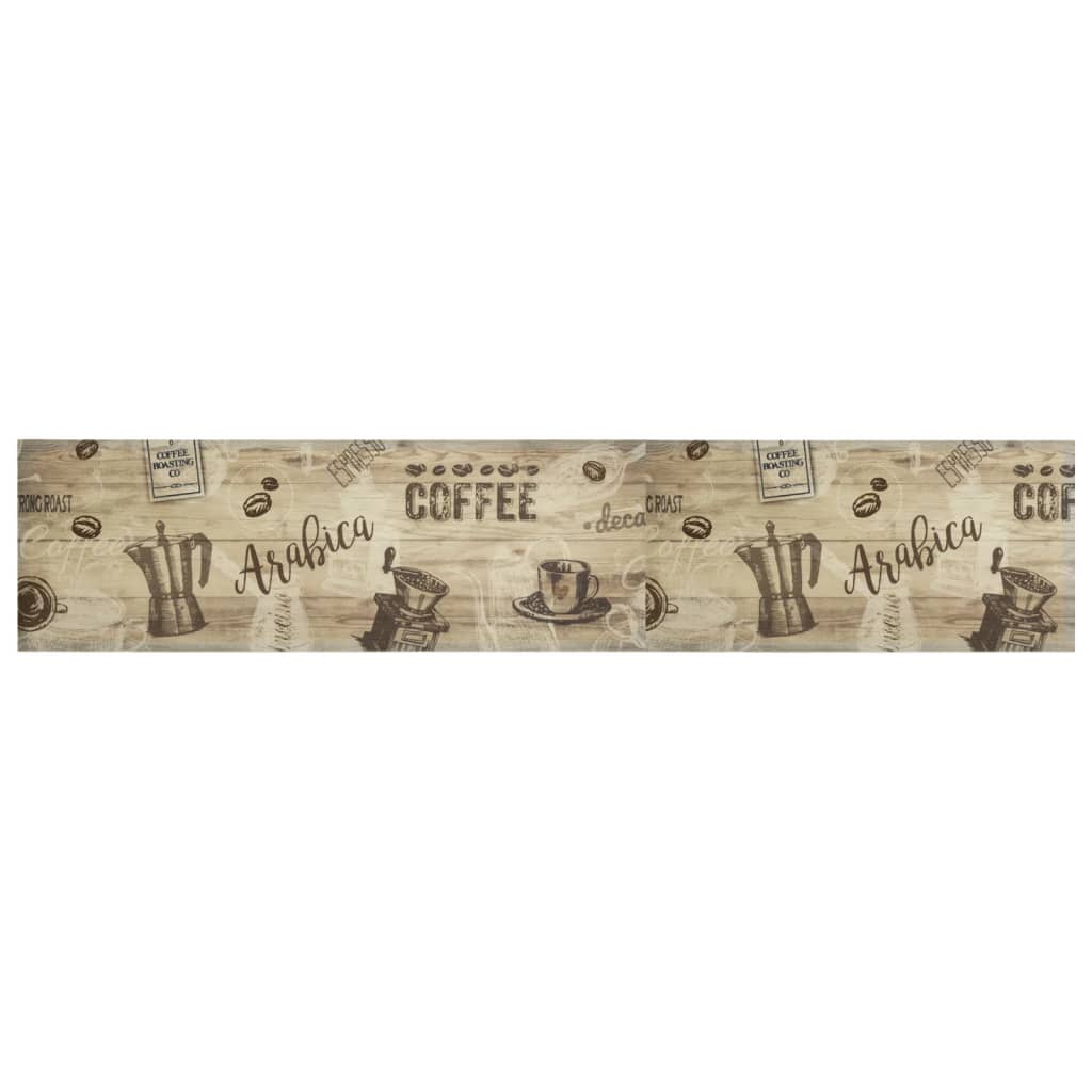 Covor de bucătărie lavabil Coffee, maro, 60x300 cm, catifea - Lando