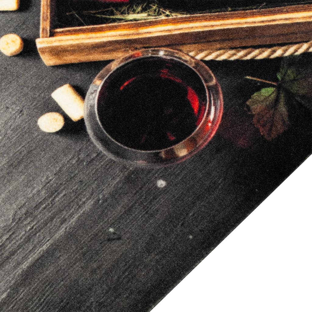 Covor de bucătărie lavabil, sticlă vin, 60x180 cm, catifea - Lando