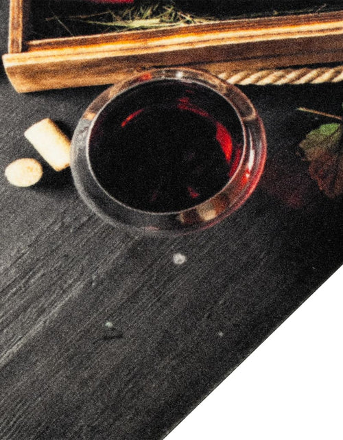 Загрузите изображение в средство просмотра галереи, Covor de bucătărie lavabil model sticlă vin, 60x300 cm, catifea - Lando
