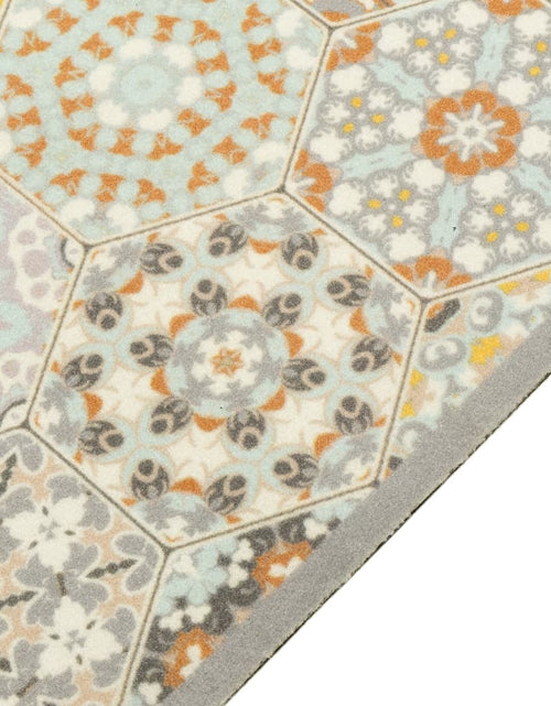 Încărcați imaginea în vizualizatorul Galerie, Covor de bucătărie lavabil pastel hexagonal, 45x150 cm, catifea - Lando
