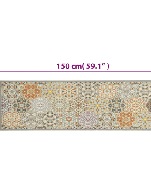 Загрузите изображение в средство просмотра галереи, Covor de bucătărie lavabil pastel hexagonal, 45x150 cm, catifea - Lando
