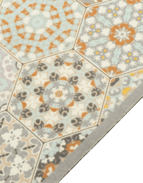 Încărcați imaginea în vizualizatorul Galerie, Covor de bucătărie lavabil pastel hexagonal, 60x180 cm, catifea - Lando
