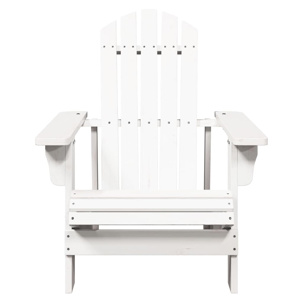 Scaun Adirondack, alb, 69x85x90,5 cm, lemn masiv de brad