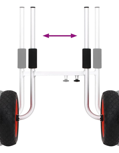Загрузите изображение в средство просмотра галереи, Cărucior de caiac detașabil, 100 kg, aluminiu
