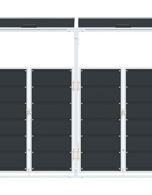 Загрузите изображение в средство просмотра галереи, Depozit pubele cu roți duble, antracit, 144x81x113 cm, oțel
