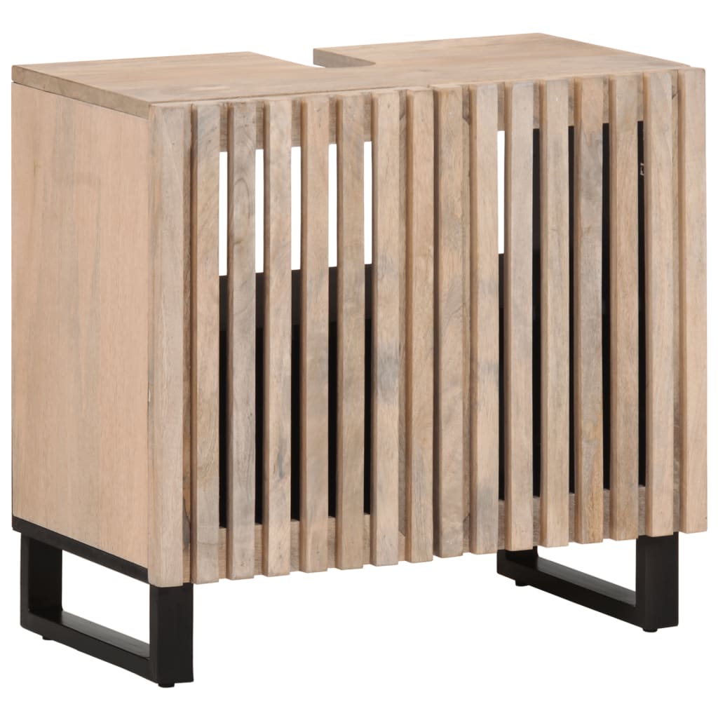 Set mobilier de baie, 2 piese, lemn masiv de mango