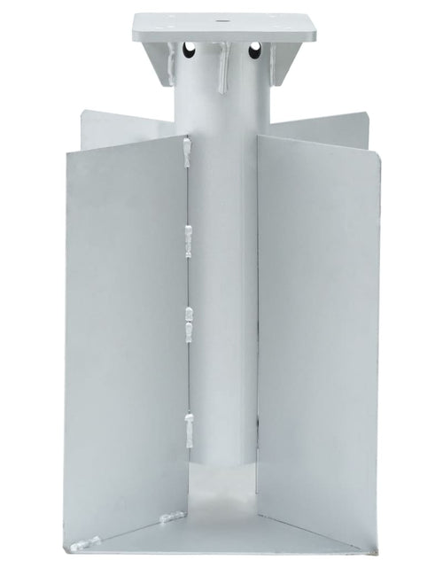 Încărcați imaginea în vizualizatorul Galerie, Suport umbrelă în pământ, argintiu, 27,5x27,5x45 cm, oțel - Lando
